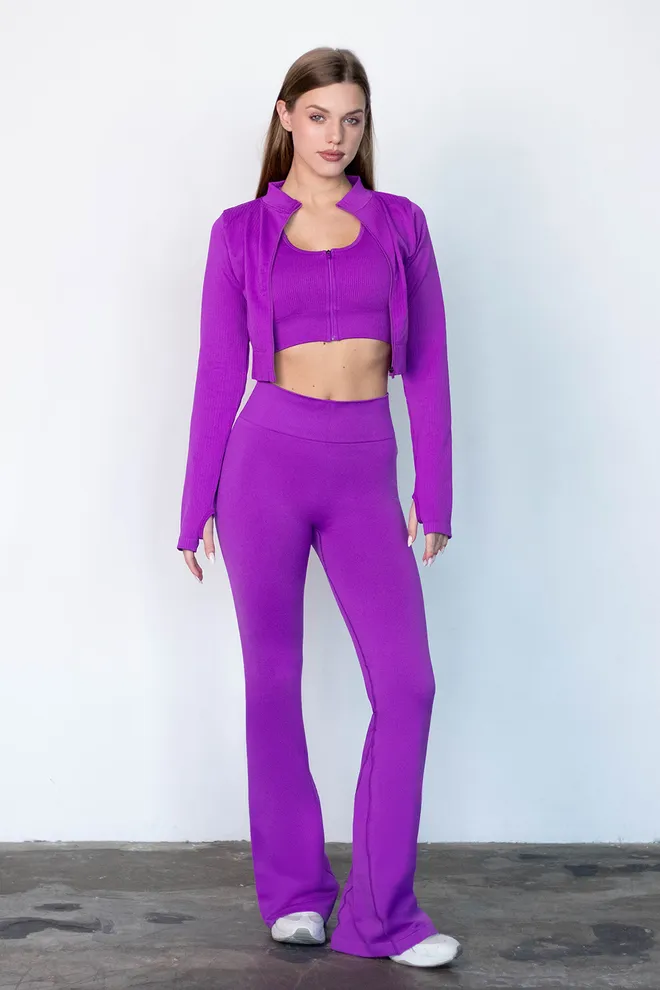 Леггинсы клеш FLEXING LEGGINS «Faboluose» Flexit (dark purple), фиолетовый
