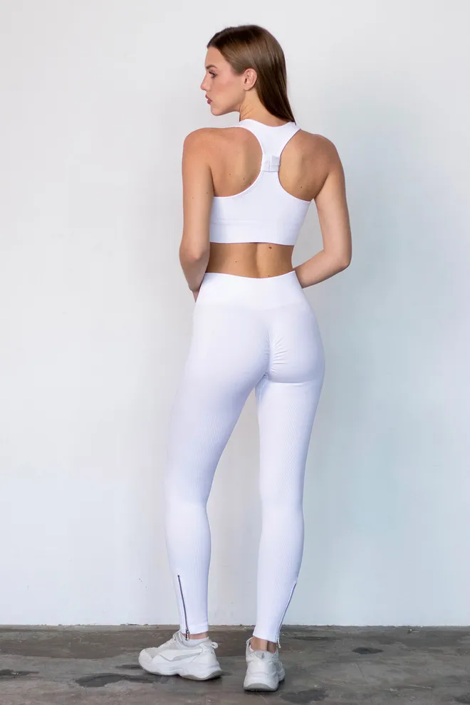 Леггинсы с молниями FLEXING LEGGINS «Urban Chic» Flexit (white), белый