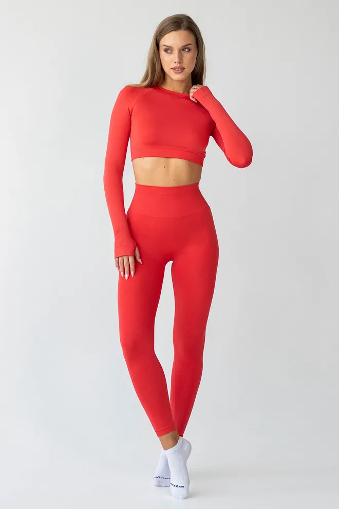 Леггинсы с моделирующим поясом FLEXING LEGGINGS ACTIVE Flexit (poppy red), красный