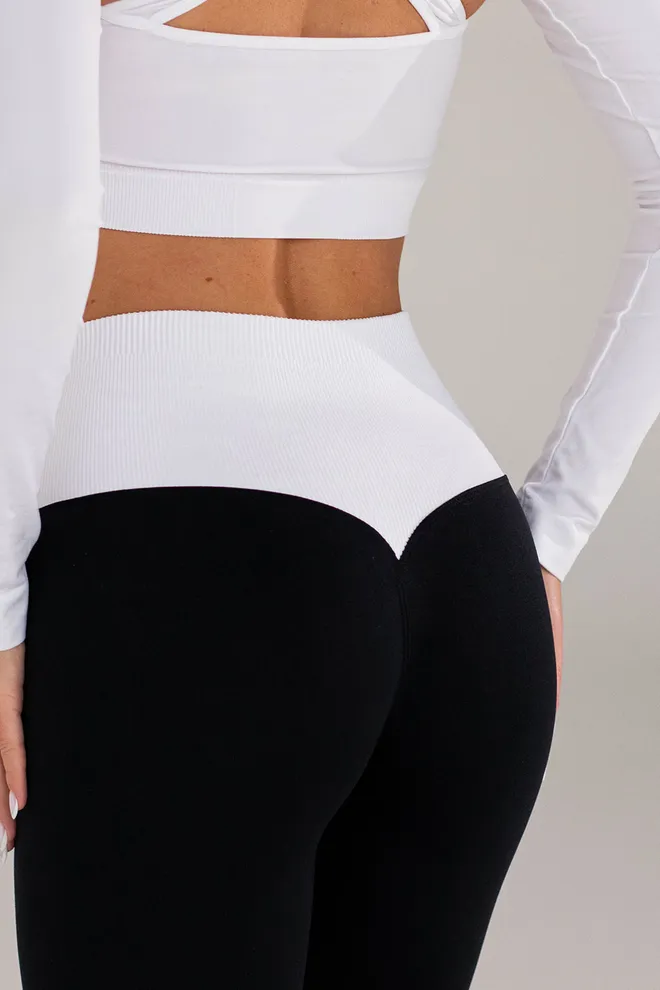 Леггинсы с push-up эффектом FLEXING LEGGINGS GLAM Flexit (black/white), черный/белый