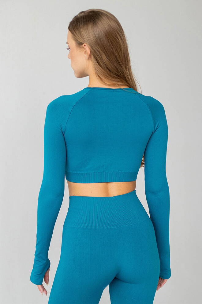 Укорочений лонгслів PFB FLEX LONGSLEEVE ACTIVE Flexit (lyons blue), синій