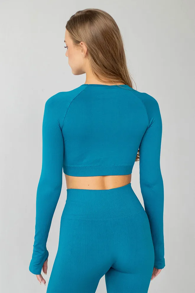 Укороченный лонгслив FLEX ACTIVE Flexit (lyons blue), синий