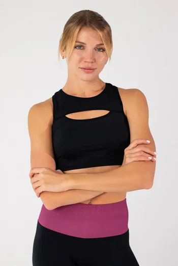 Майка с вырезом FLEX TOP ENERGY Flexit (black), черный Майка с вырезом FLEX TOP ENERGY Flexit (black), черный