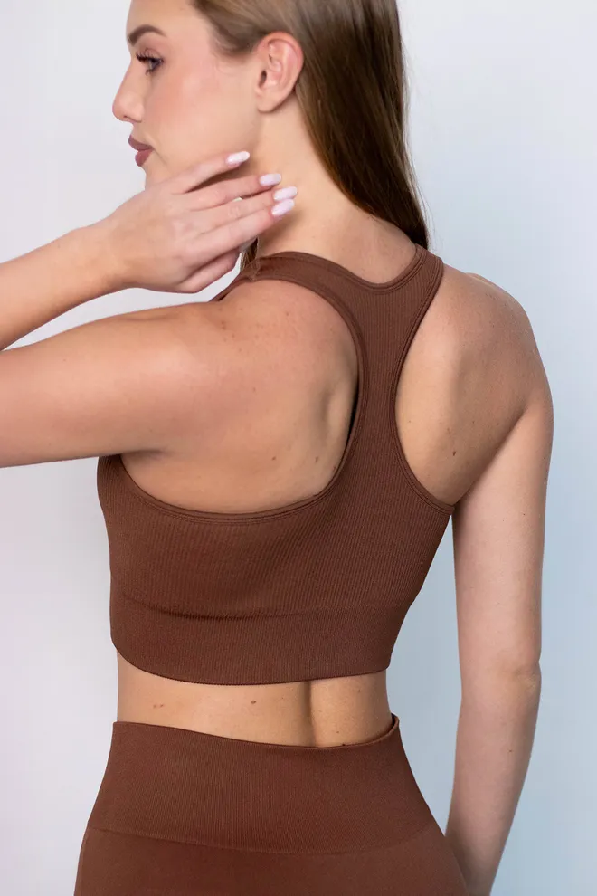 Топ-борцовка на блискавці FLEX TOP «Zip-Up Active» Flexit (coffee), коричневий