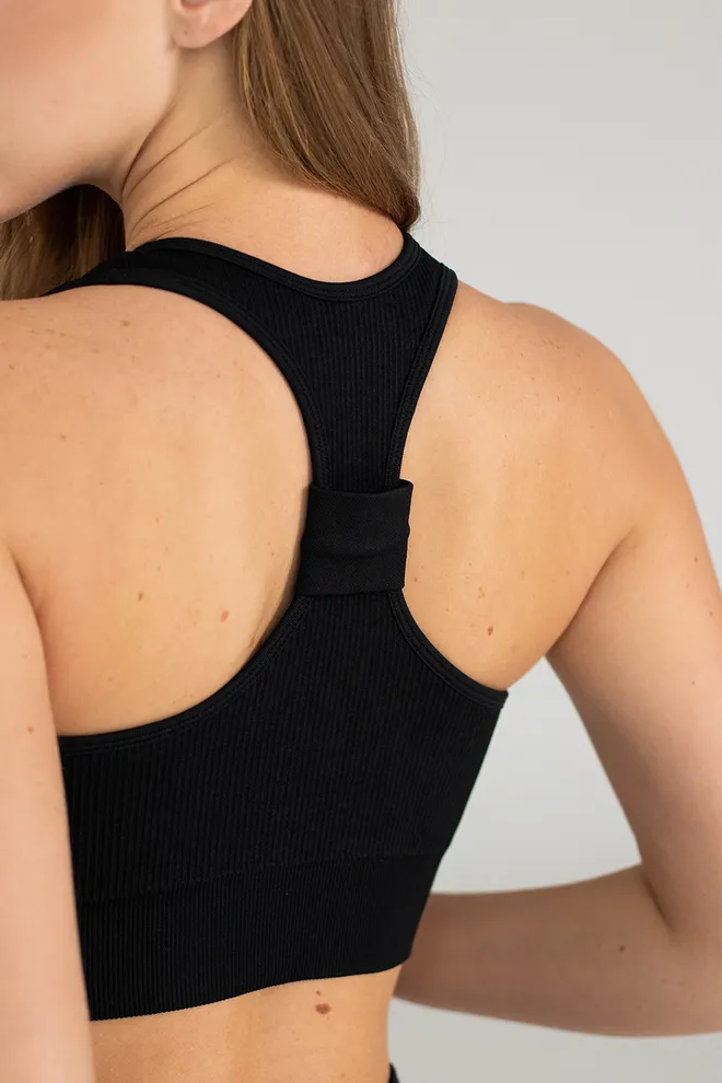 Топ в рубчик Flex top «Cut-Out Fit» Flexit (black), черный