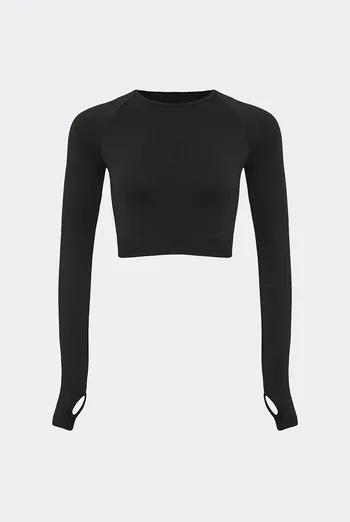 Укорочений лонгслів FLEX ACTIVE Flexit (black), чорний Укорочений лонгслів FLEX ACTIVE Flexit (black), чорний