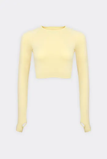 Укорочений лонгслів FLEX ACTIVE Flexit (lemon grass), жовтий Укорочений лонгслів FLEX ACTIVE Flexit (lemon grass), жовтий