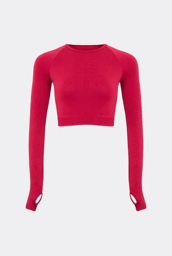 Укорочений лонгслів FLEX ACTIVE Flexit (winterberry), червоний