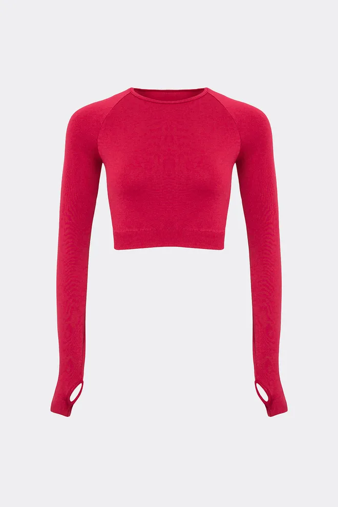 Укорочений лонгслів FLEX ACTIVE Flexit (winterberry), червоний