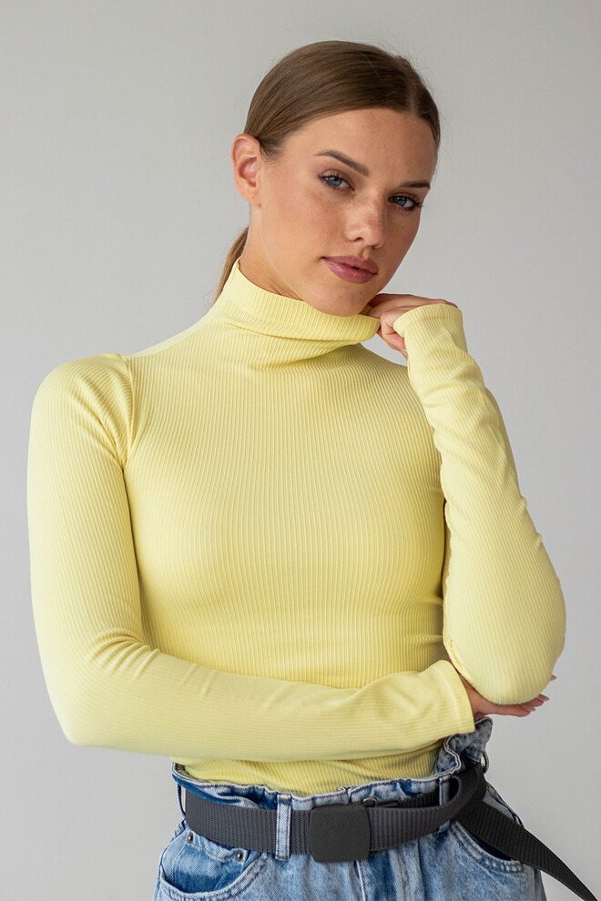 Водолазка в рубчик PFB FLEX LONGSLEEVE POWER Flexit (lemon grass), жовтий