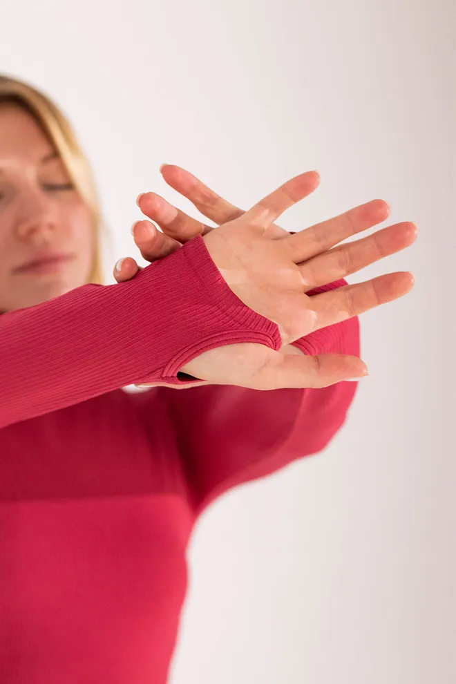 Водолазка в рубчик FLEX POWER Flexit (winterberry), красный