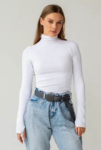 Водолазка в рубчик FLEX POWER Flexit (white), белый