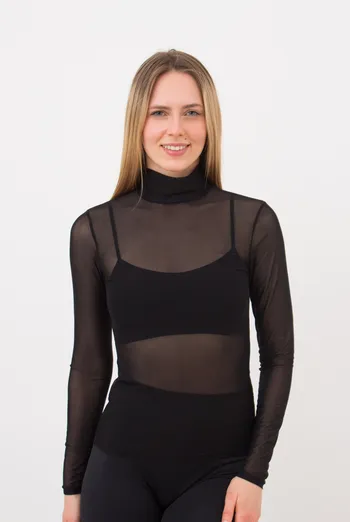 Водолазка в сетку TATOO 4901/07 Giulia (black), черный