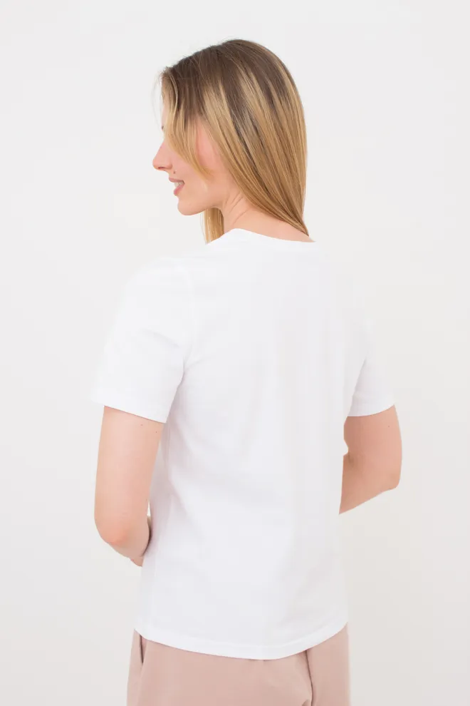 Жіноча бавовняна футболка GIULIA CLASSIC 4802/010 (white), білий
