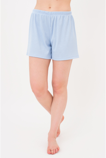 Шорты женские в рубчик RIB 4209/010 Giulia (light blue), голубой Шорты женские в рубчик RIB 4209/010 Giulia (light blue), голубой