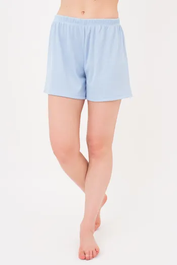 Шорты женские в рубчик RIB 4209/010 Giulia (light blue), голубой Шорты женские в рубчик RIB 4209/010 Giulia (light blue), голубой