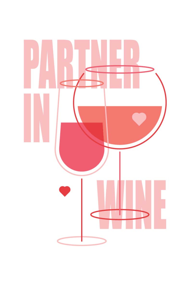 Футболка жіноча з написом "Partner in wine" T-SHIRT WOMEN UNIQUE PRINT 4802/010 (white W00013), білий