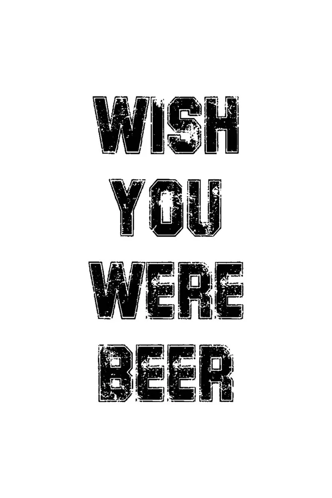 Футболка с принтом "Wish you were beer" T-SHIRT MEN UNIQUE PRINT 4601/010 white M00042, белый