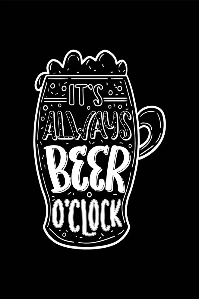 Футболка с принтом "Beer" T-SHIRT MEN UNIQUE PRINT 4601/010 black M00045, черный