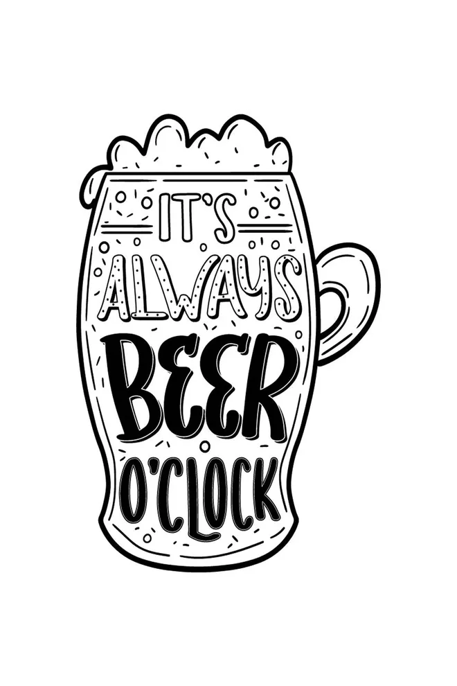 Футболка с принтом "Beer" T-SHIRT MEN UNIQUE PRINT 4601/010 white M00045, белый