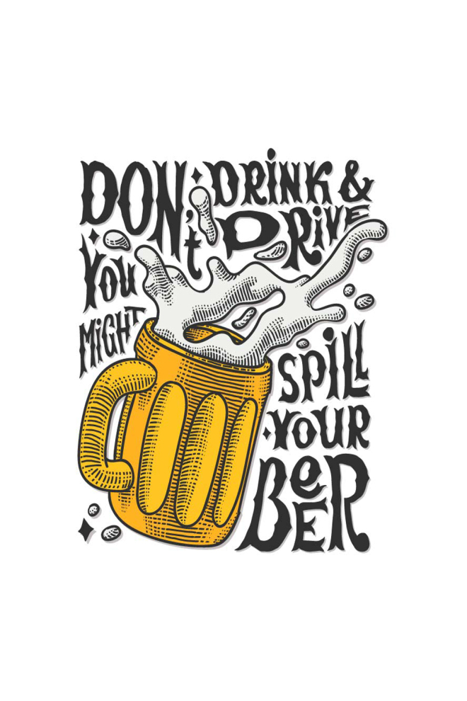 Футболка з принтом "Beer" T-SHIRT MEN UNIQUE PRINT 4601/010 white M00049, білий
