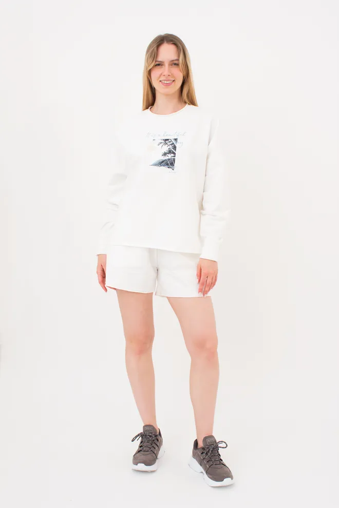 Женский свитшот STREET STYLE 4420/180 Giulia (milk), белый