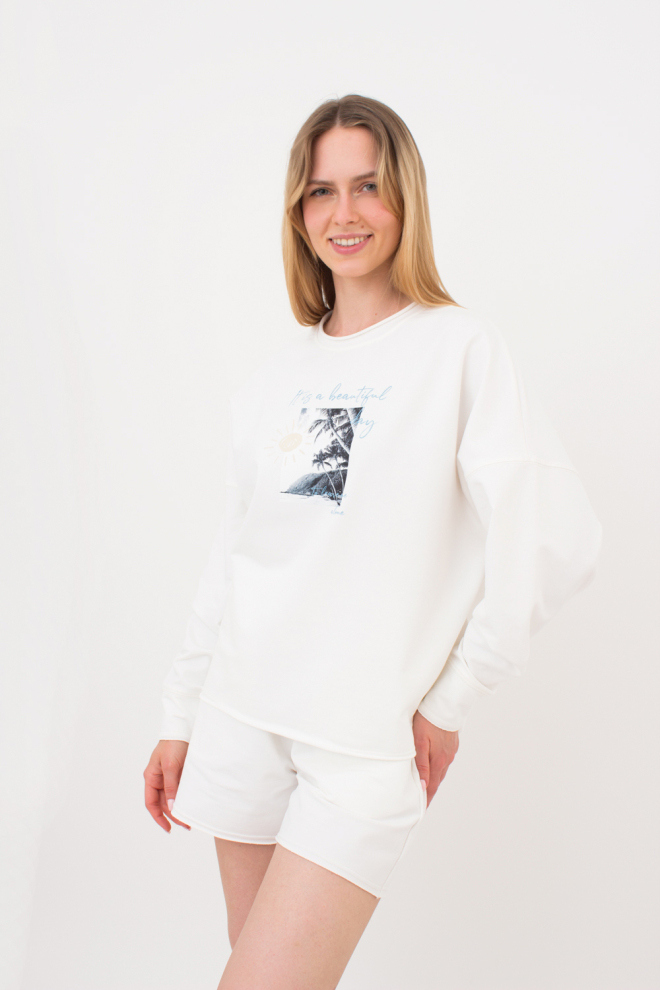Жіночий світшот STREET STYLE 4420/180 Giulia (milk), білий