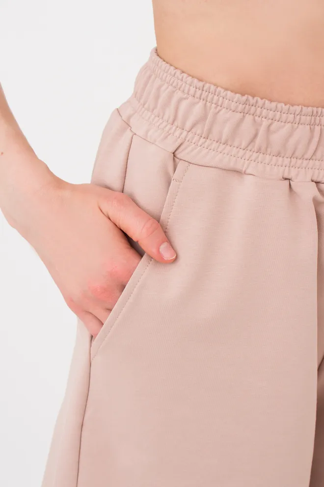 Жіночі шорти з необробленим краєм STREET STYLE 4204/180 Giulia (dark beige), бежевий