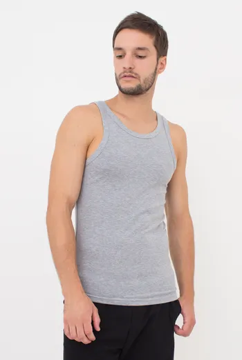 Майка мужская хлопковая 30801/60 Giulia (grey melange), серый Майка мужская хлопковая 30801/60 Giulia (grey melange), серый