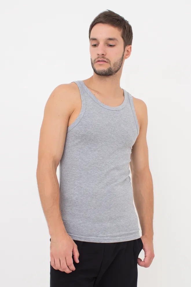 Майка чоловіча бавовняна 30801/60 Giulia (grey melange), сірий