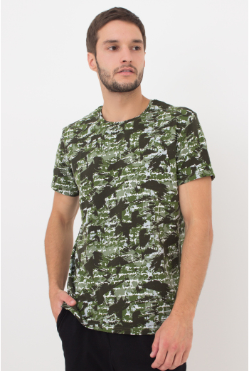 Футболка чоловіча Adam 49/409/010 Giulia (camouflage khaki), зелений