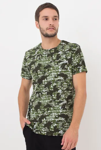 Футболка мужская Adam 49/409/010 Giulia (camouflage khaki), зелёный