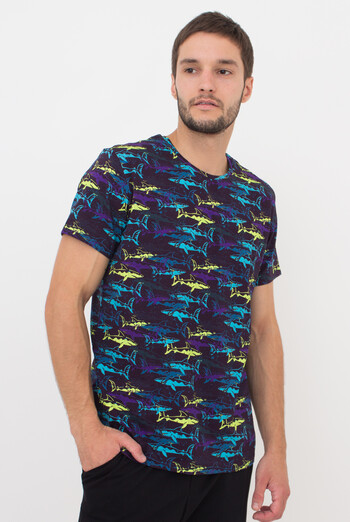 Футболка чоловіча Adam 49/409/010 Giulia (purple/shark), фіолетовий Футболка чоловіча Adam 49/409/010 Giulia (purple/shark), фіолетовий