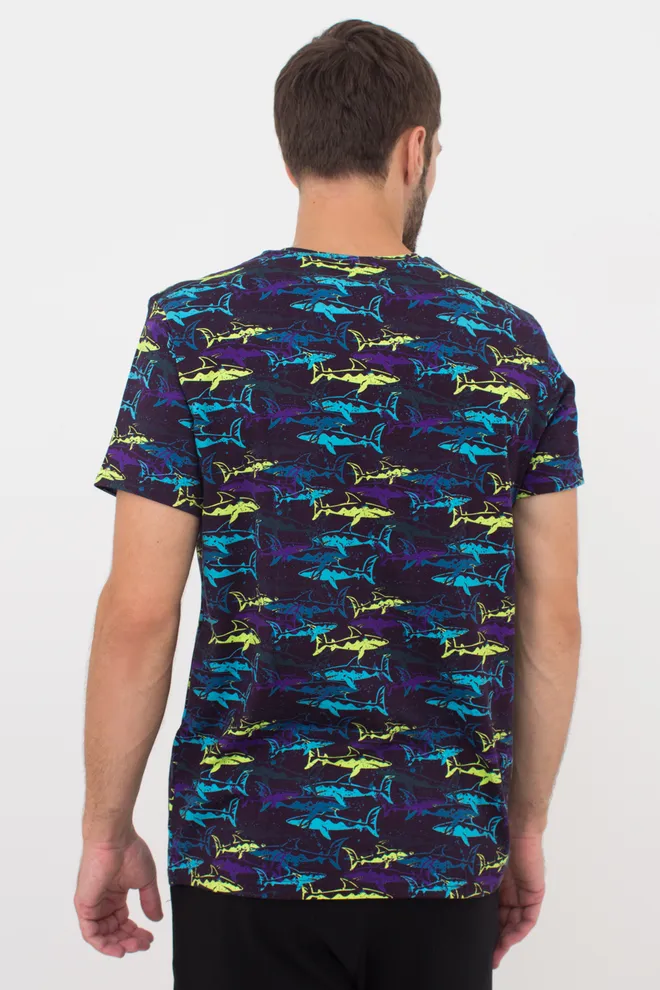 Футболка чоловіча Adam 49/409/010 Giulia (purple/shark), фіолетовий