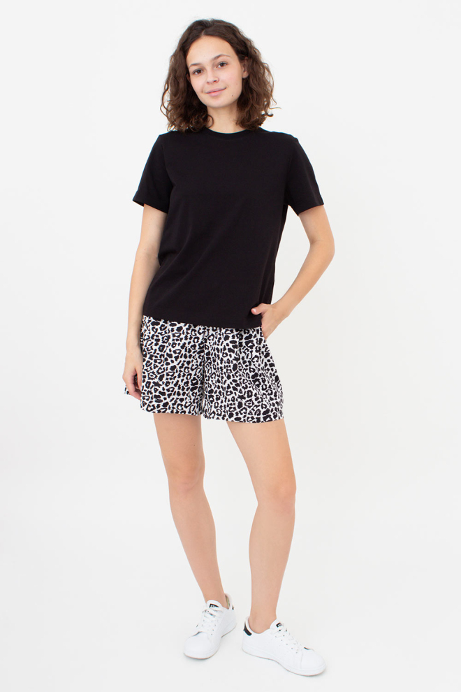 Бавовняна футболка T-SHIRT BASIC NECK FLEX 4815/010 Giulia (black), чорний