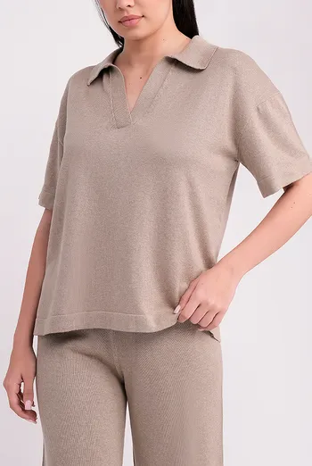 Трикотажное поло FREYJA CTN 7501/230 Giulia (light brown), коричневый Трикотажное поло FREYJA CTN 7501/230 Giulia (light brown), коричневый