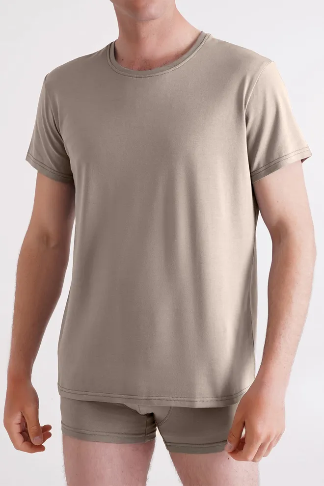 Мужская футболка G-MAN 4603/010 Giulia (linen beige), бежевый