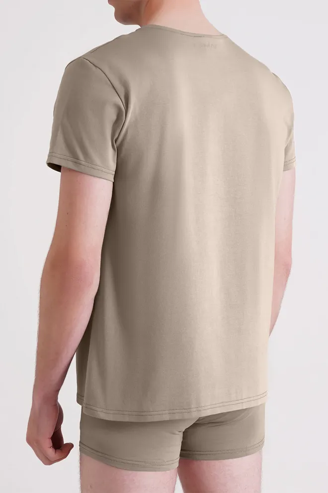Мужская футболка G-MAN 4603/010 Giulia (linen beige), бежевый