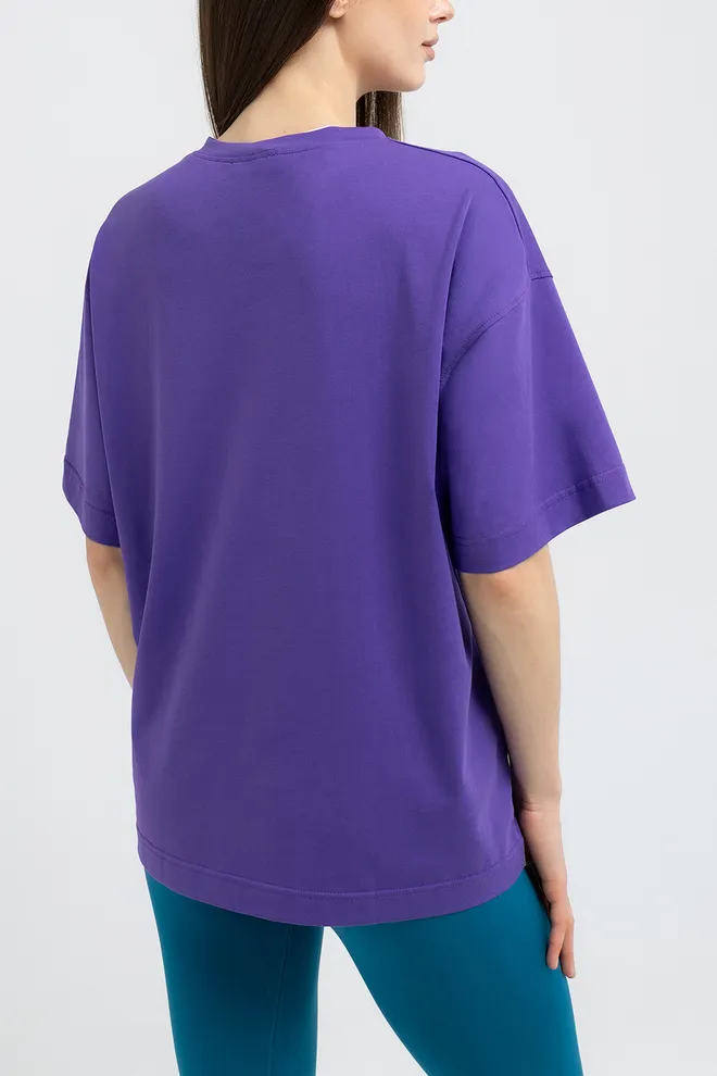 Футболка оверсайз T-SHIRT BASIC 4825/010 Giulia (violet), фиолетовый