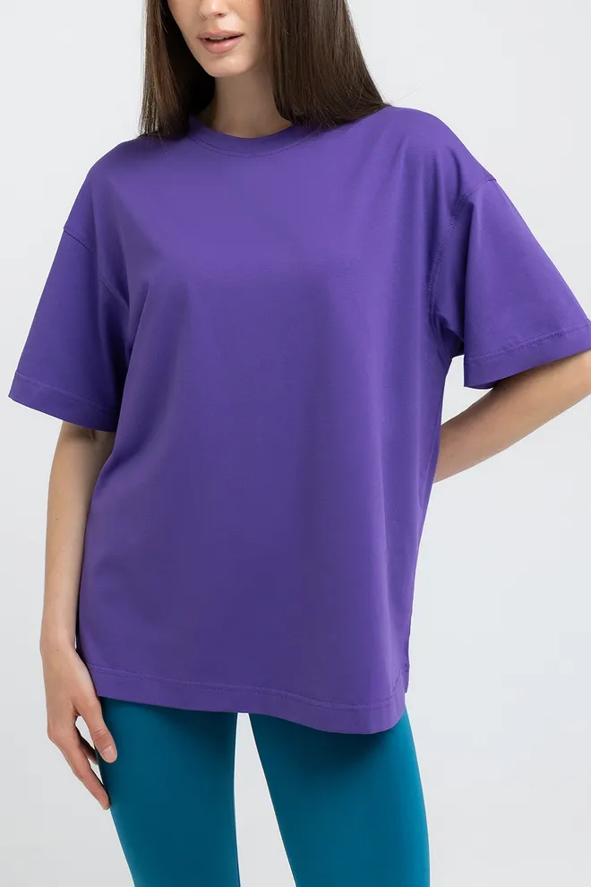 Футболка оверсайз T-SHIRT BASIC 4825/010 Giulia (violet), фиолетовый