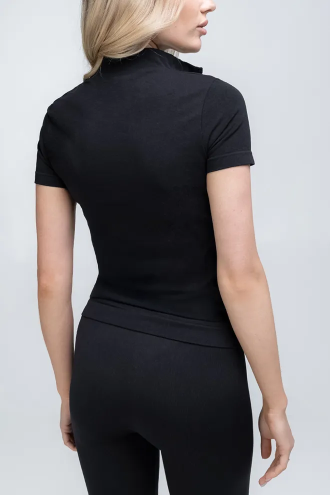 Футболка на молнии T-SHIRT ZIP Giulia (black), черный