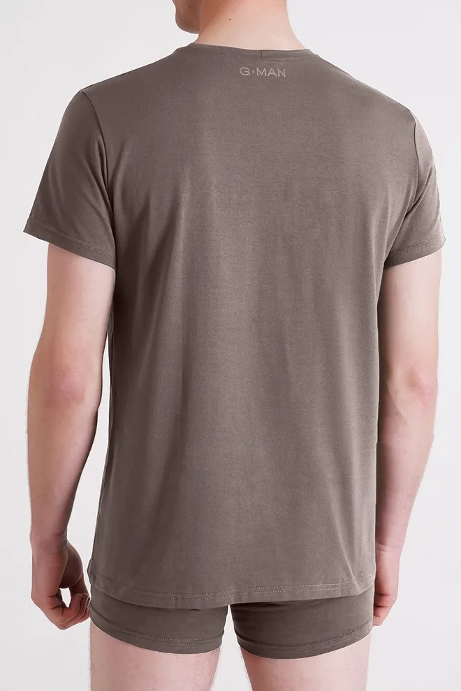 Футболка мужская G-MAN 4601/010 Giulia (mocha taupe), коричневый