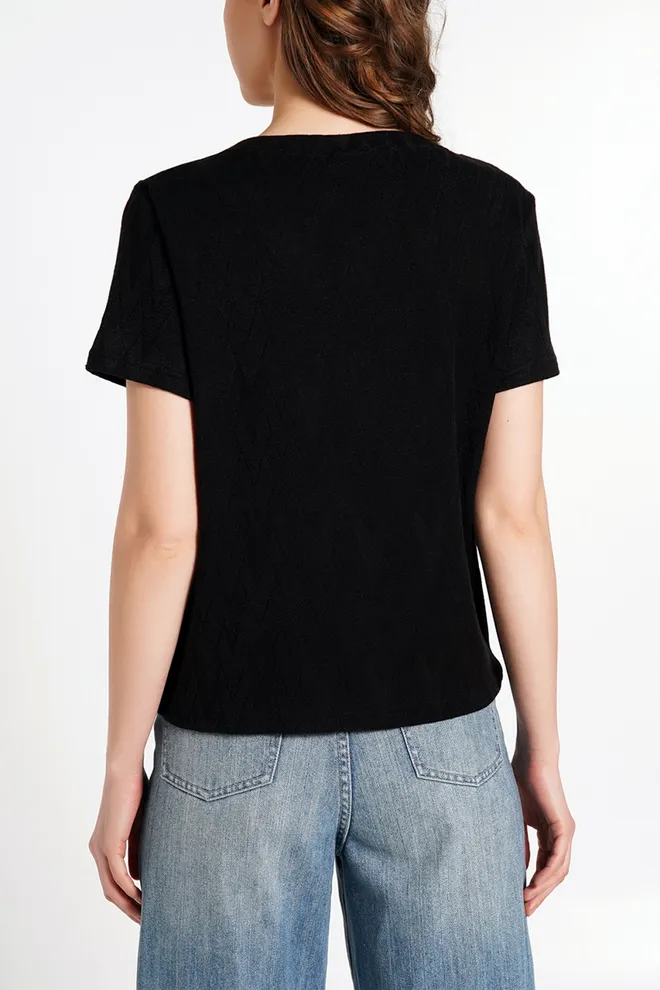 Футболка ангора ромб LIGHT ESSENCE 4817/250 Giulia (black), черный