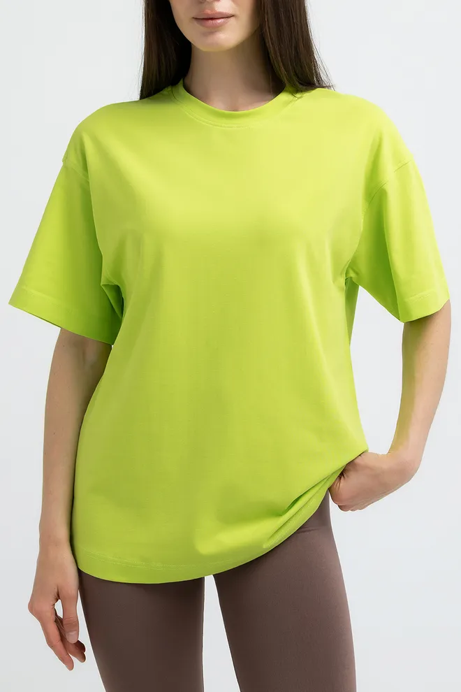 Футболка оверсайз T-SHIRT BASIC 4825/010 Giulia (apple green), зеленый
