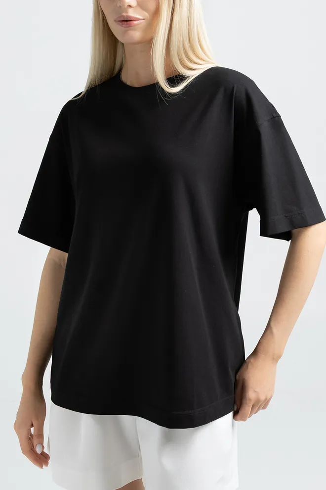 Футболка оверсайз T-SHIRT BASIC 4825/010 Giulia (black), черный