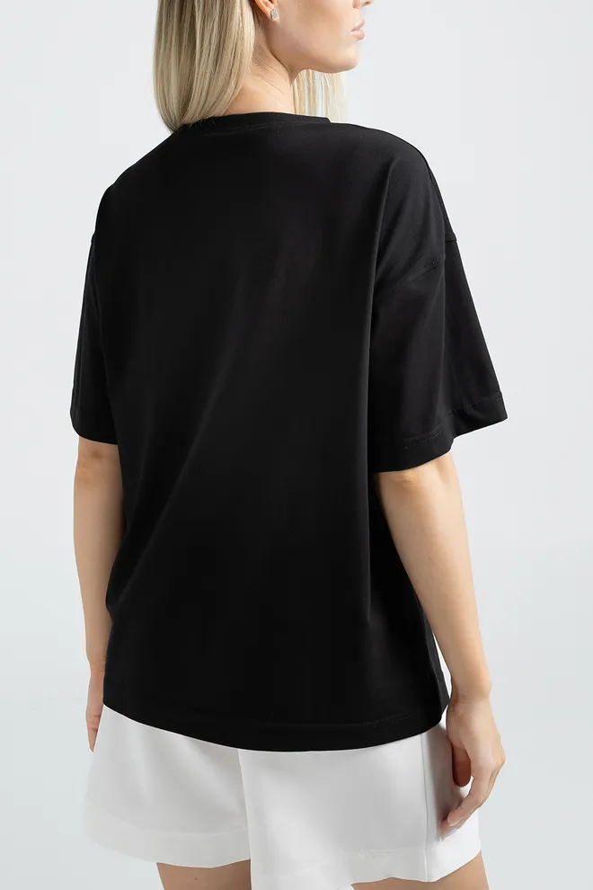 Футболка оверсайз T-SHIRT BASIC 4825/010 Giulia (black), черный