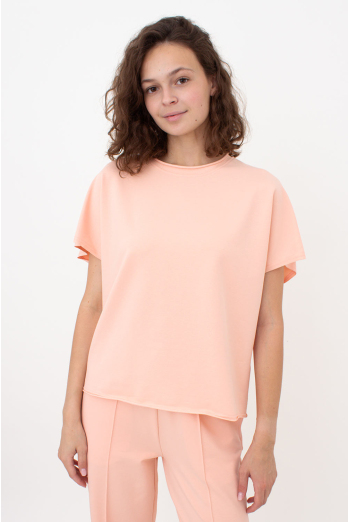 Жіноча футболка-кімоно з бавовни STREET STYLE 4814/180 Giulia (peach pink), рожевий