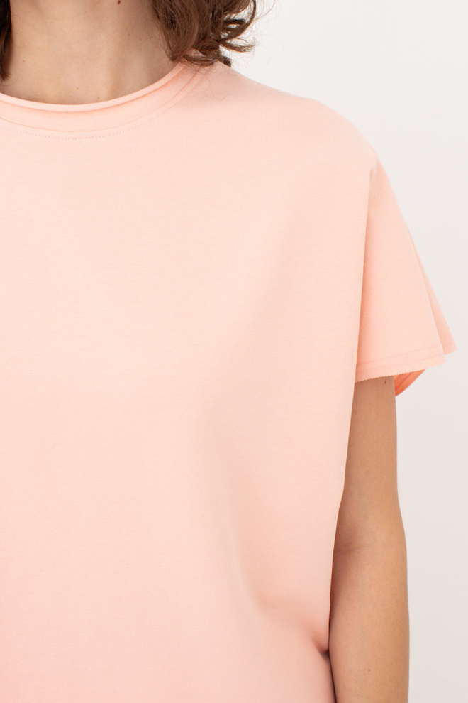 Жіноча футболка-кімоно з бавовни STREET STYLE 4814/180 Giulia (peach pink), рожевий