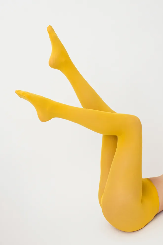 Кольорові колготки з мікрофібри Blues 70 den Giulia (yellow moon)