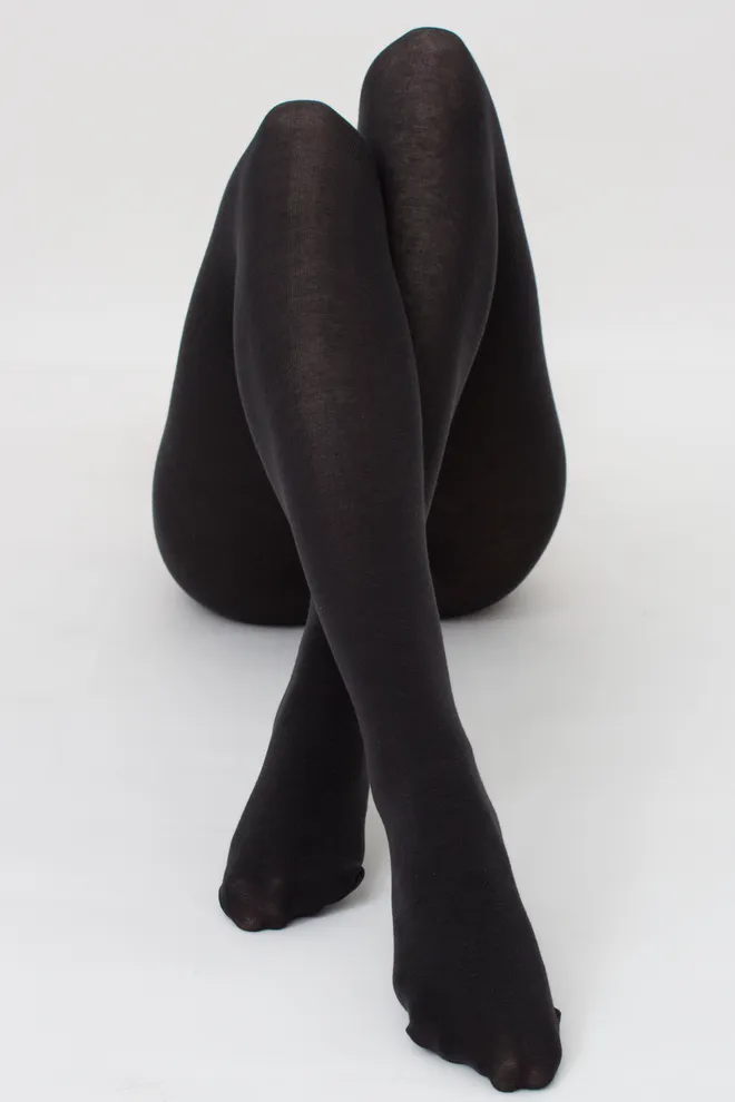 Теплі бавовняні колготки Lucky cotton 200 den Giulia (iron), сірий